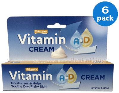 Natureplex Vitamin A&D Cream Moisturizer Dry Flaky Skin 1.5oz. Non Greasy 6-Pack