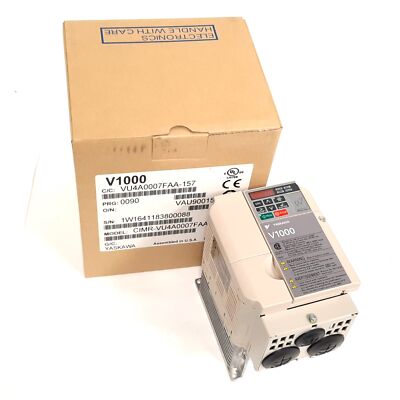 Yaskawa CIMR-VU4A0007FAA AC Variable Speed Drive, 3-Phase, 380-480VAC, 3HP