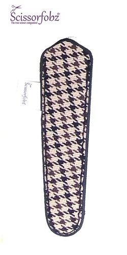 SCISSORFOBZ Designer Scissors Sheath Cover Single Small Browns Hounds Tooth - Picture 2 of 5