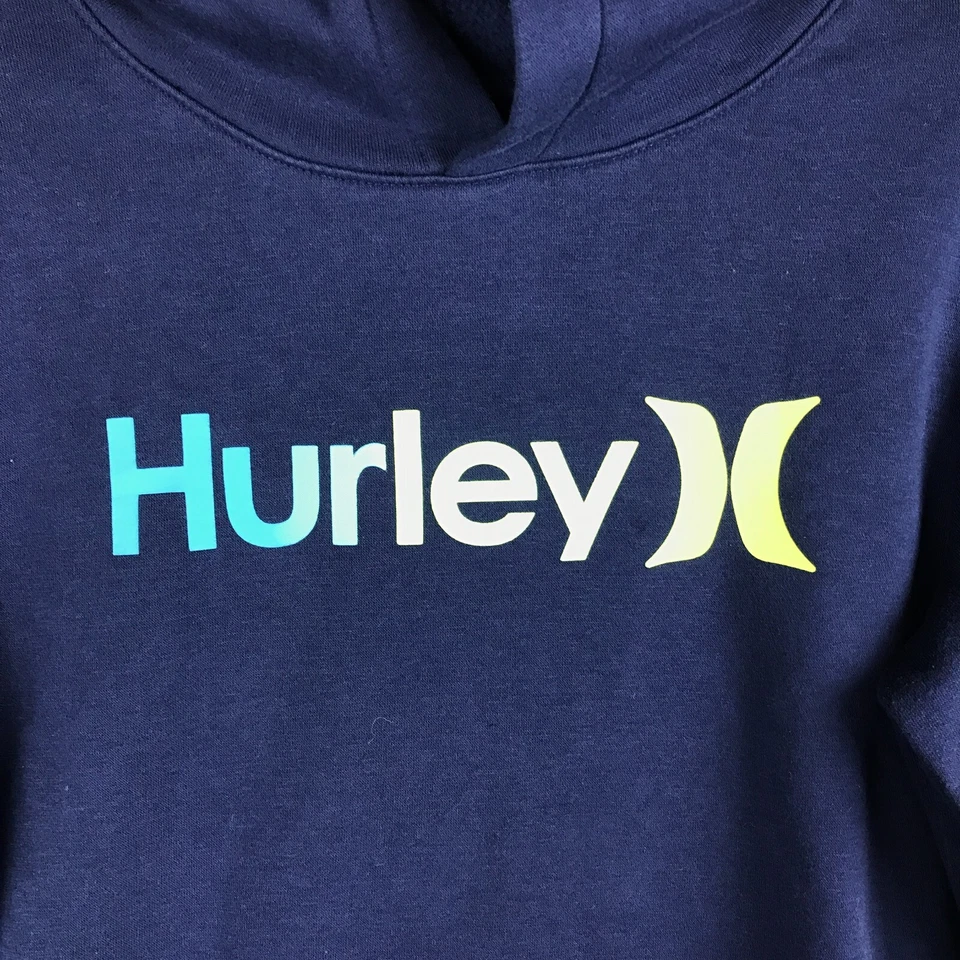 Hurley Long Sleeve Pullover Blue Fleece Hoodie Size 18/20 - Image 2 of 4