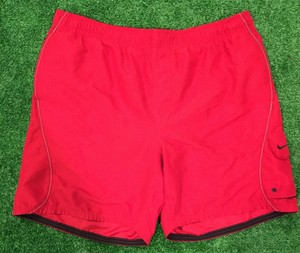 red nike swim trunks