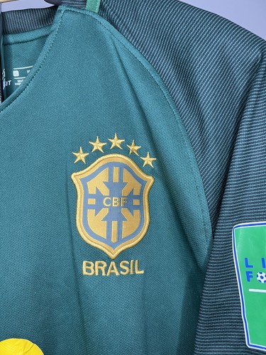 Brazil Soccer Football Jersey Neymar Jr Nike Green Mens XL - Picture 5 of 8