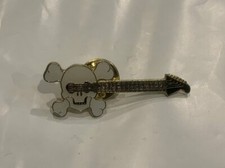 Shull Cross Bones Guitar Lapel Hat Pin BD