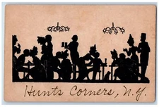 1911 Silhouette Hunts Corners New York NY Marathon NY Antique Posted Postcard