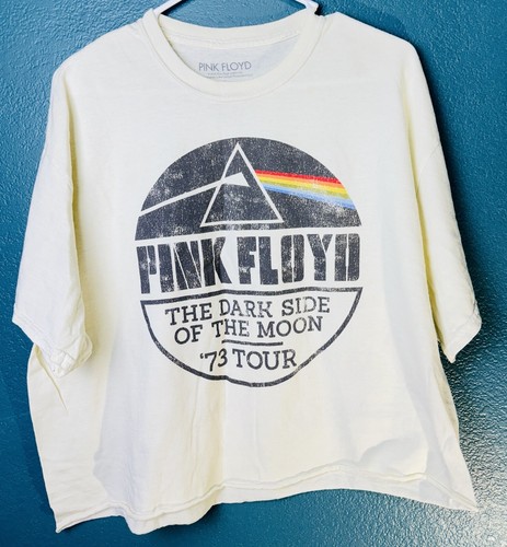 T-shirt donna vintage Pink Floyd The Dark Side Of The Moon Tour crema grande - Foto 9 di 13