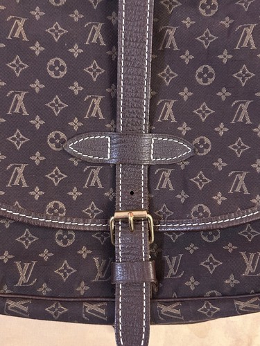 Louis Vuitton Saumur 30 Mini Lin marrón | Bolso bandolera vintage | ¡Excelente estado! - Imagen 2 de 24