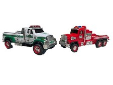 Lot Of 2-HESS Emergency Vehicles 2011 2015 Fire Truck Police Truck #7