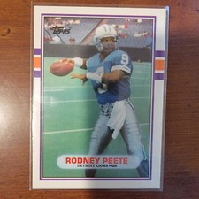 1989 Topps Football Card Rodney Peete RC ROOKIE #9T MINT