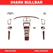 Mercedes CLK Cabrio 1999-2003 pcs 14 Fit Interior Dash Trim Cover Kit Wood