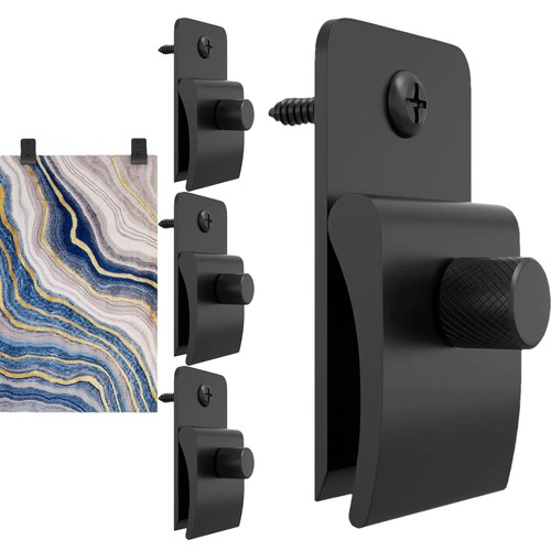 Metal Tapestry Hangers 4 Pack Black - For Hanging Tapestry, Rug, Quilts, Art - Picture 6 of 6