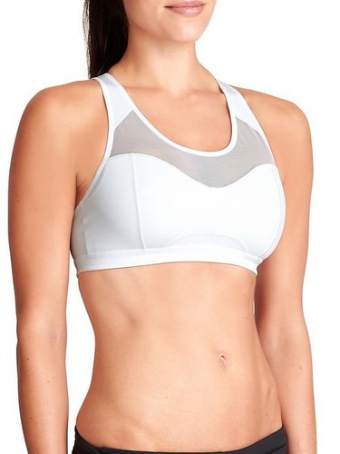 ATHLETA Up-Tempo Stripe Seamless Bra, NWT, XS, White, Current Season - Picture 2 of 2