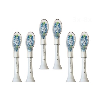 6x Philips Sonicare Adaptive Clean Replacement Brush Heads | White | No Box