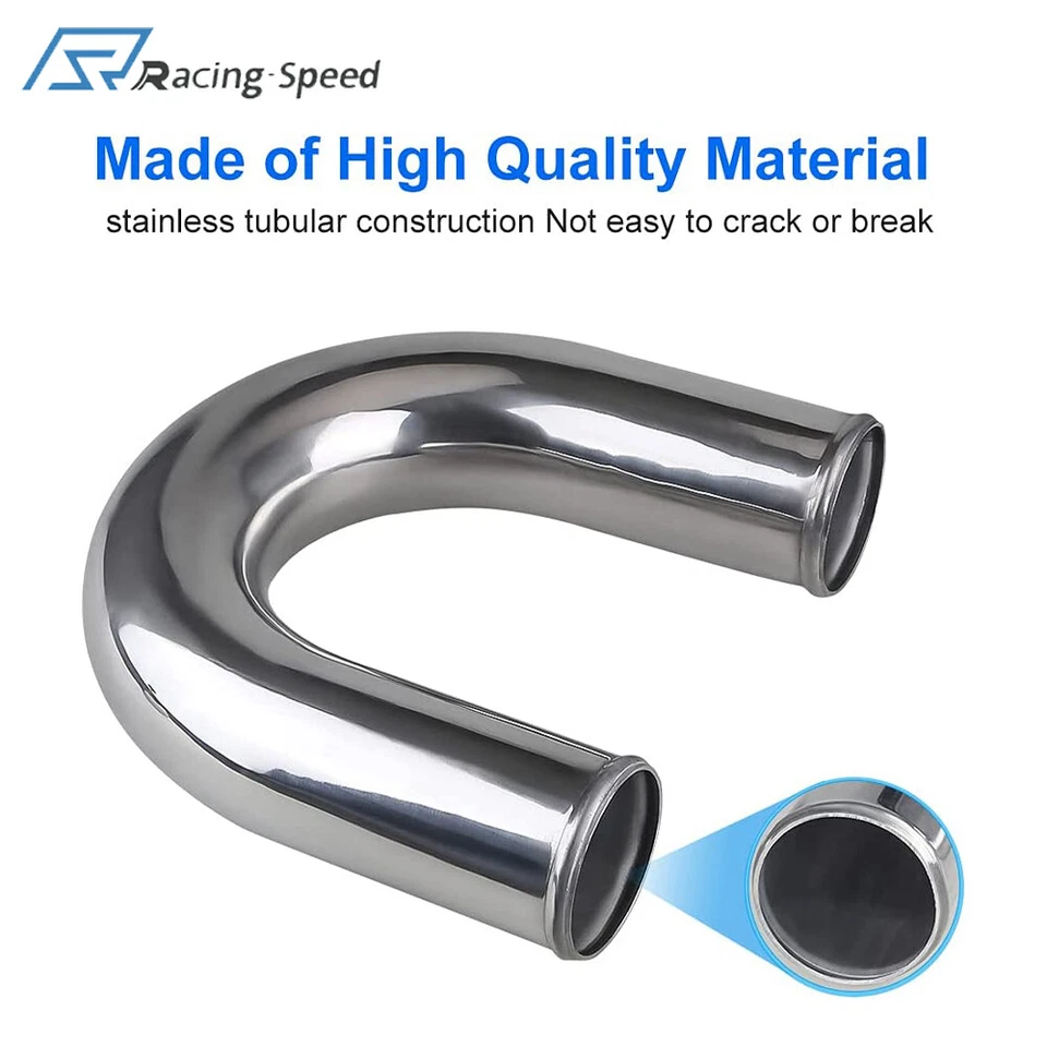 Kit Intercooler 2.5" Universal Aluminio Tubo Tubería Mandril Doblado Turbo Silicona Foto 3 de 4