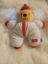 HTF Oshkosh Baby B gosh Bear Kids Gifts Plush Striped Red White Blue Rare Toy