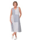 Tulip Clothing Bridgit Womens Dress in Marina White Seersucker Stripe