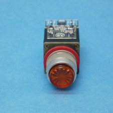 Allen Bradley 800MR-QT24A 22.5 MM Pilot Light W/Test Round Metal 24VAC/DC Amber