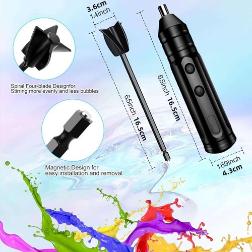 Epoxy Resin Mixer Rechargeable Powerful Slow Motor Electric Stirrer Tool 4 Rods - Picture 21 of 21