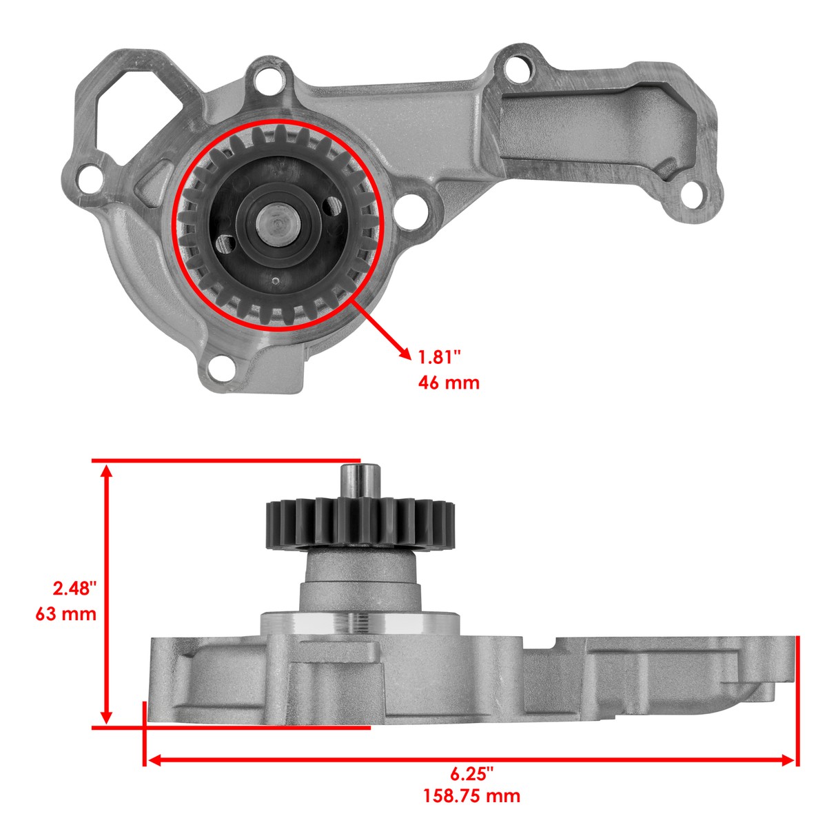 2015 2016 2017-2020 Kawasaki Mule 4010 Trans KAF620 4X4 Water Pump