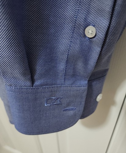 Men's Cutter & Buck Direct Solutions Dress Shirt LS Button Up Blue Size XL - Picture 6 of 15