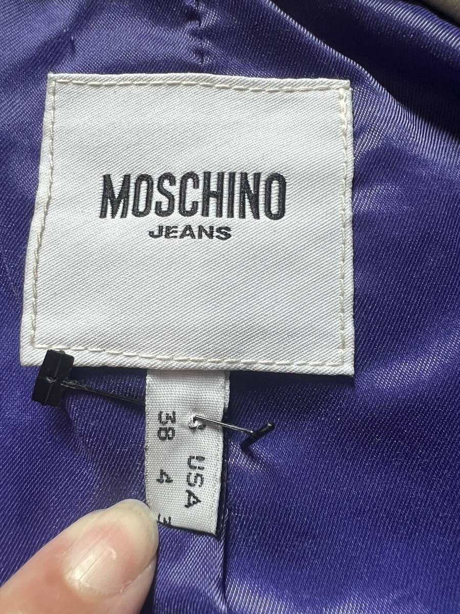 MOSCHINO JEANS スウェードジャケット 総柄 XL MOSCHINO JEANS スウェードジャケット 総柄 XLオンライン シ