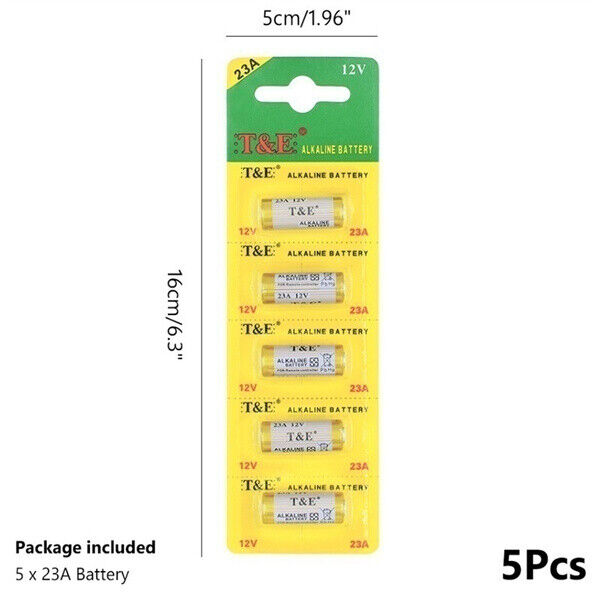 1 Alkaline Battery 23A MN21 A23 V23GA LRV08 L1028 LR23A E23 V23A 12V –  MONDUINO