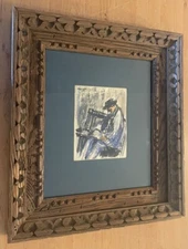 Benjamin D Kopman Watercolor 1962 Framed Judaismus