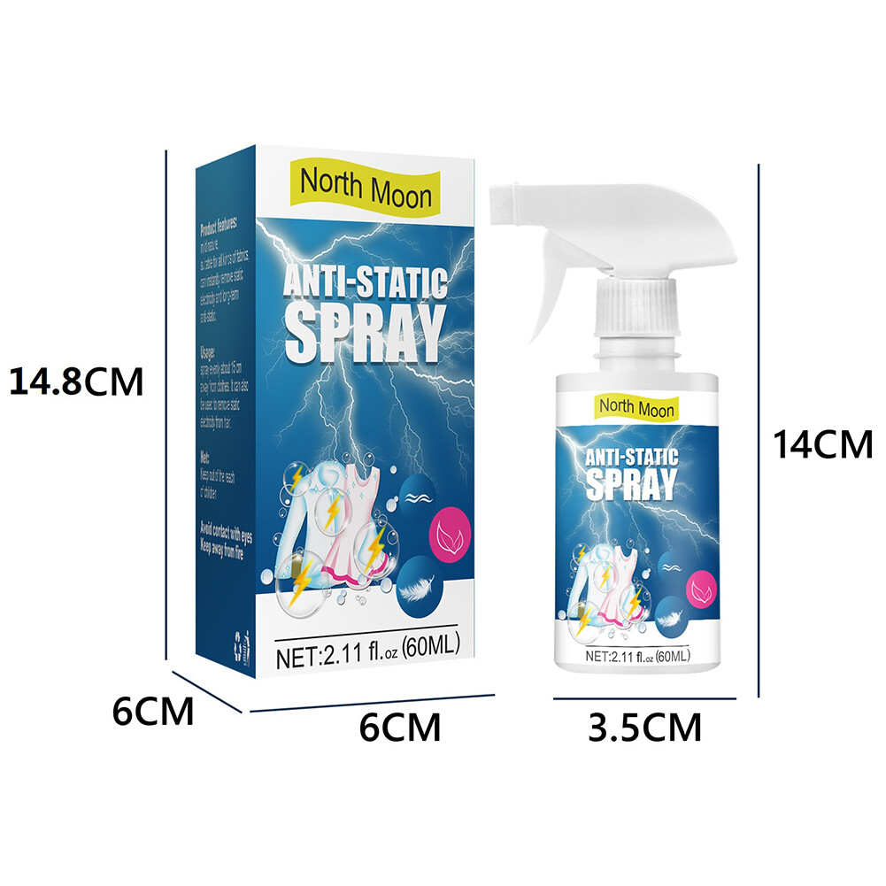 60ml Antistatic Chemicals Sprays Household Home Lasting AntiSticking