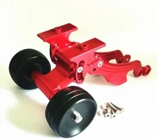 Aluminum Rear Wing Mount and Ajustable Wheelie Bar Red for Arrma 1/8 Kraton Outc