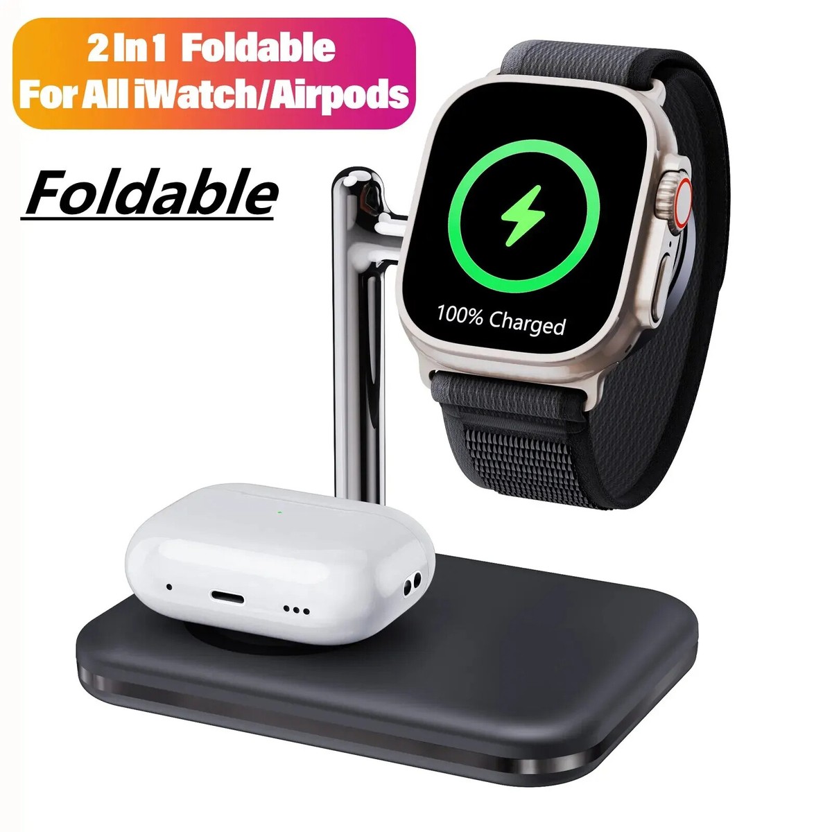 in Fast Magnetic Watch Wireless Charger Stand for Apple Dock