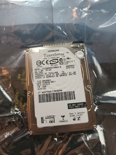 Hitachi Travelstar 80GN 60GB Internal 4200RPM 2.5" (IC25N060ATMR04-0) HDD