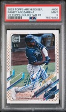  RANDY AROZARENA 2023 Topps Gold Star 1/1  Archives Signatures Series PSA 9
