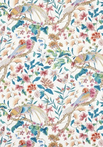 Scalamandre Curtain Fabric 'BOTANY BAY - PERENNIAL GARDEN' 3.5 METRES Linen Mix - 第 7/7 張圖片