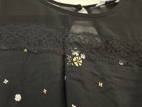 Red Hering Size 10 Black Floral Sleeveless Top - Picture 5 of 9