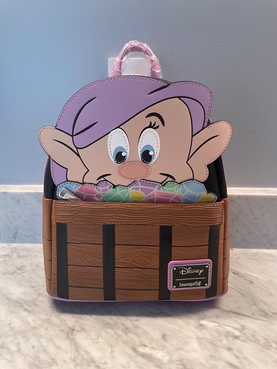 dopey loungefly mini backpack Disney Diamond Backpack, Wallet (Amazon Exclusives) Available for Preorder Made from Polyethylene Vinyl Acetate (Vegan Leather) Loungefly Bag New Dopey Loungefly