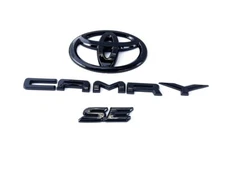 NEW 3PS 2018-2024 TOYOTA CAMRY SE Gloss Black EMBLEM OVERLAY KIT  PT948-03191-02
