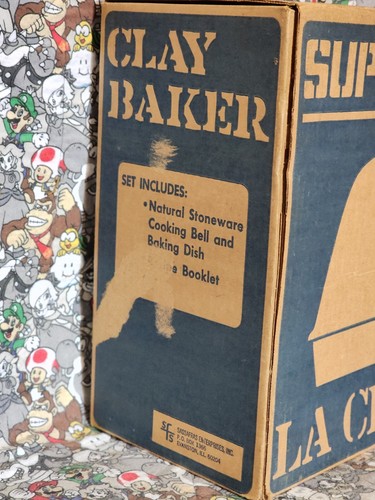 Sassafras Superstone La Cloche Deep Dish Bread Maker Baker Dome 13" with Box Vtg - Picture 9 of 9