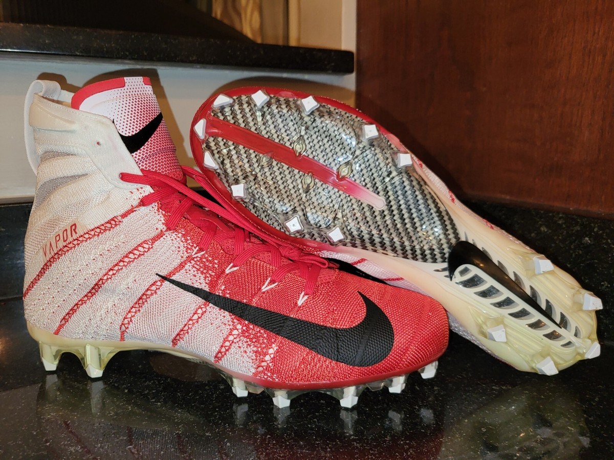 Nike Vapor Untouchable 3 Elite Football Cleats Red and White 
