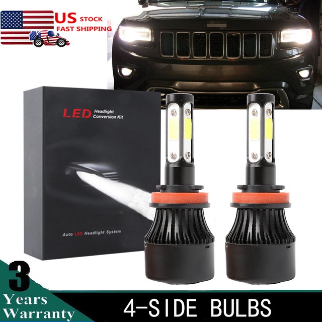 Bright 4side H11 LED Headlight Bulbs Low Beam For 20142017 Jeep Grand