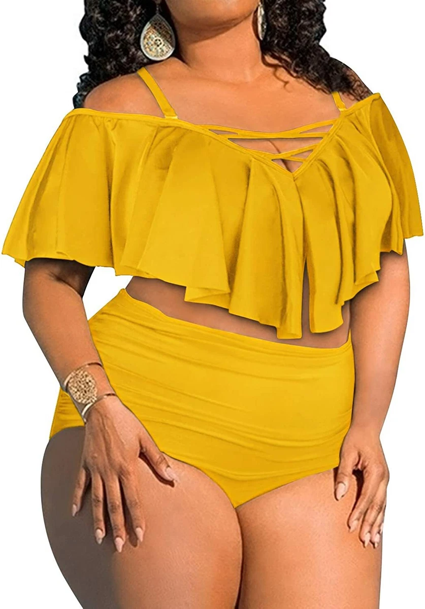 Plus size two store piece swimwear