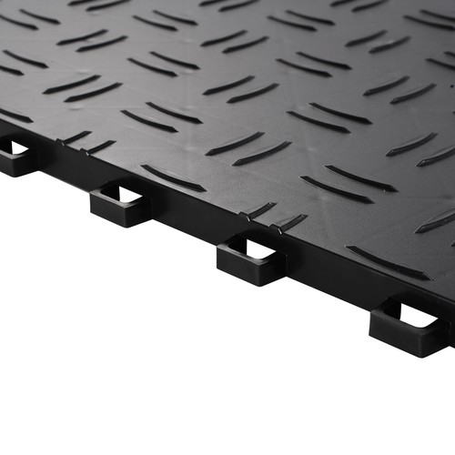 VEVOR Dalles Revêtement de Sol Garages Imbriqués PP Lot de 25 305x305 mm Noir - Afbeelding 11 van 12