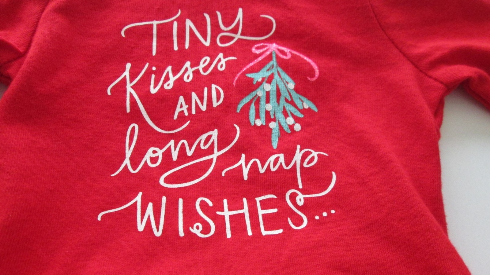 NTW-Infant Cat & Jack Girls Holiday Bodysuit-Red-Tulle Skirt-0-3 or 6-9 M/Month