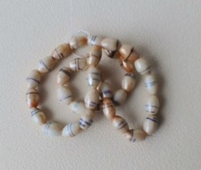 Opaque Oval Glass Beads 12x8mm, 2x16" strands