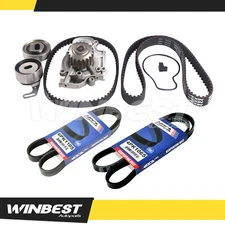 Fit 98-02 Honda Accord 2.3L SOHC Timing Belt Kit Water Pump Serpentine Belt New