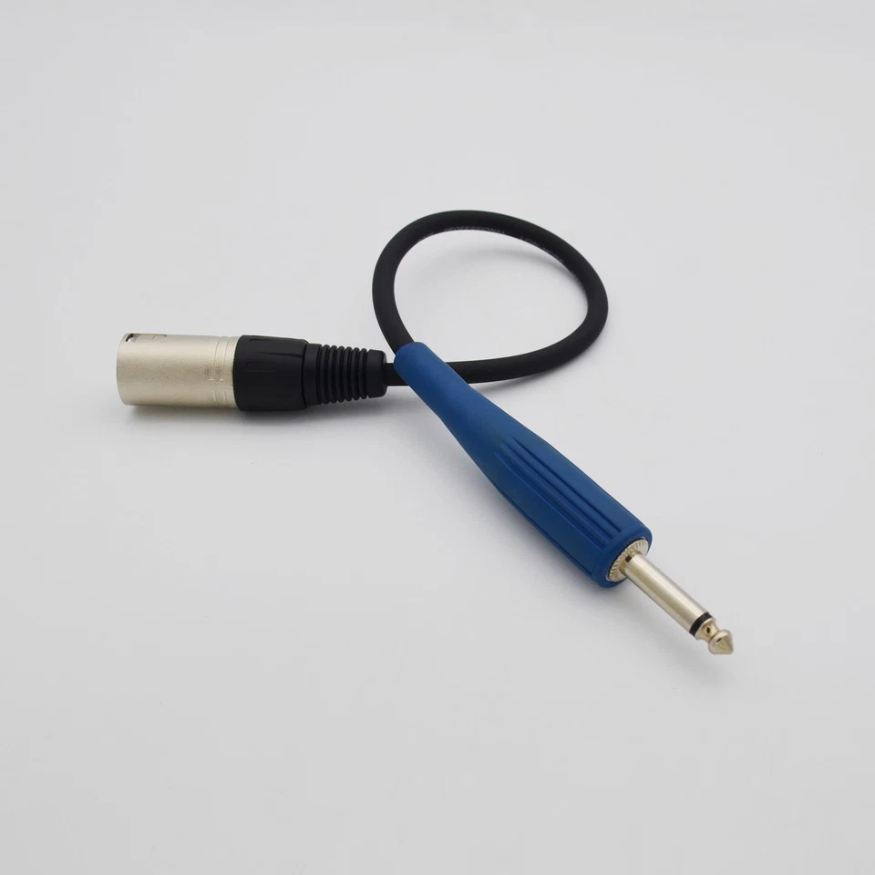 2, XLR Cable 1ft XLR 3-Pin Male to 1/4 Inch Mono Audio Microphone Cable Cord - Image 3 of 4