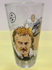 Vtg Pittsburgh Steelers McDonalds Glass Coke 1990 NFL Football LAMBERT ROONEY 6