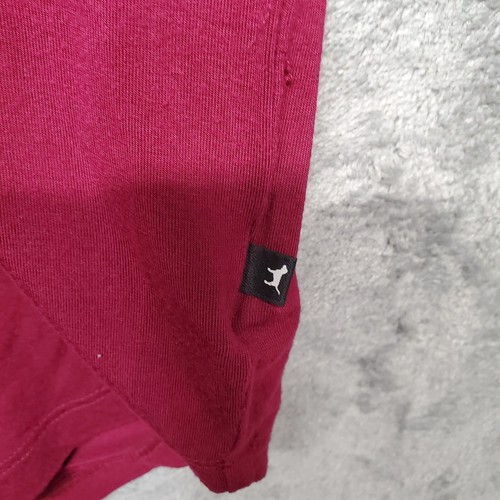Victorias Secret PINK Top Womens Medium Dark Pink Lace Up Neck Tunic Shirt - Picture 8 of 14