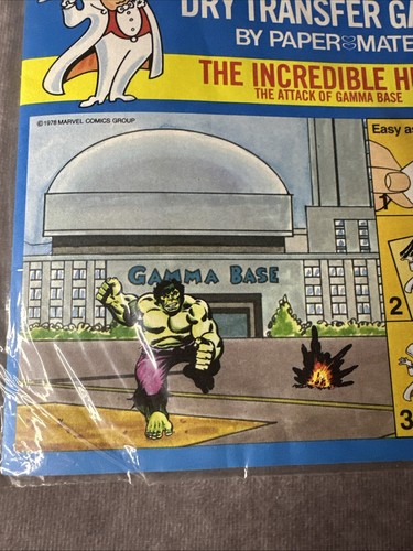Presto Magix Rub-Down Transfer Game The Incredible Hulk-Rampage On Main Street - Picture 3 of 8