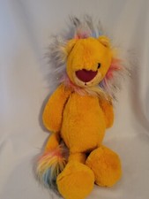 FAO Schwarz Lion Plush Dreamies Rainbow Mane 18 Stuffed Animal EUC