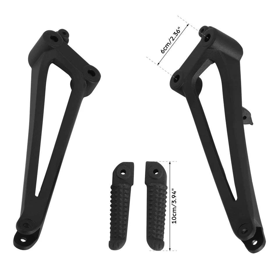 Soporte estriberas de pasajero trasero apto para Yamaha YZF R1 2012-2014 2013 negro arena Foto 3 de 4