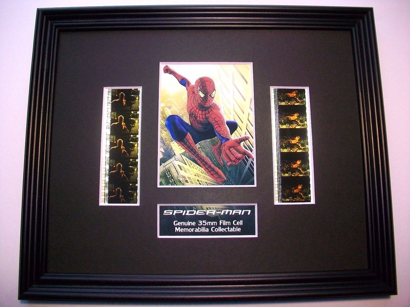 SPIDERMAN Framed Movie Film Cell X 10 - compliments dvd poster 